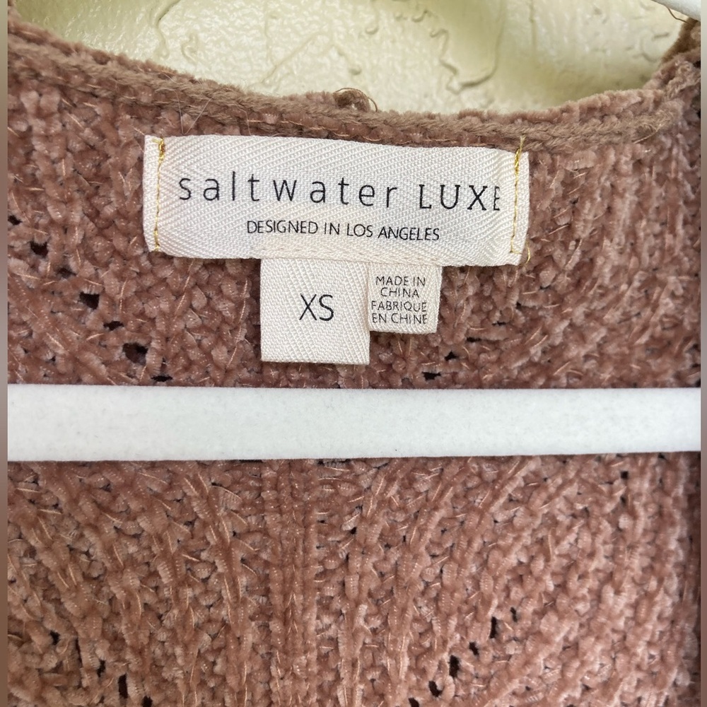 Saltwater LUXE Tan Knit Hooded Cardigan - Picture 3 of 7